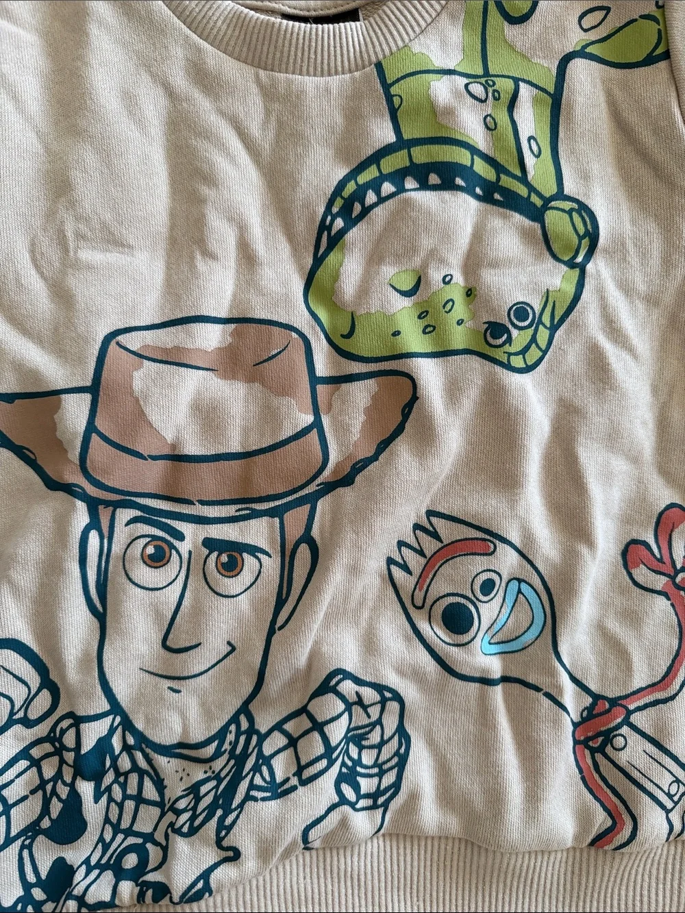 Target Toy Story Kids Short Pajama Set - White with Green & Blue Accents